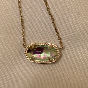 NWOT Kendra Scott Elisa Pendant iridescent